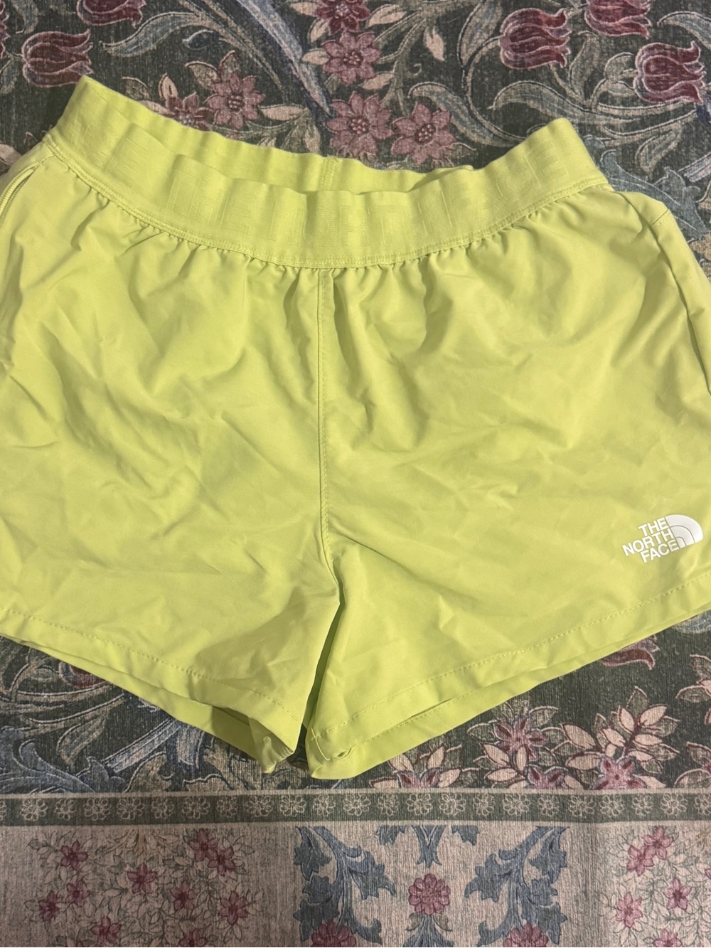 The North Face Women's Neon Green/Yellow Performance Shorts